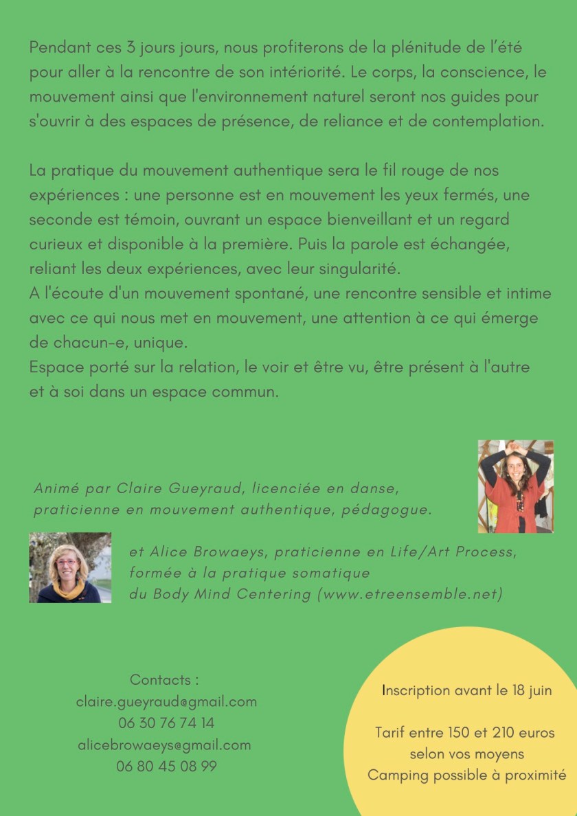 flyer mouvement authentique verso